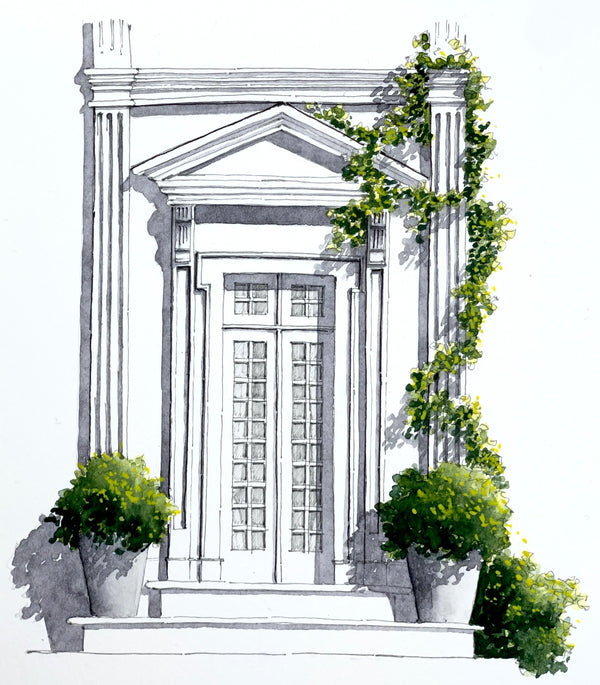 Chateau French Doors and Foliage - 1.5hrs.