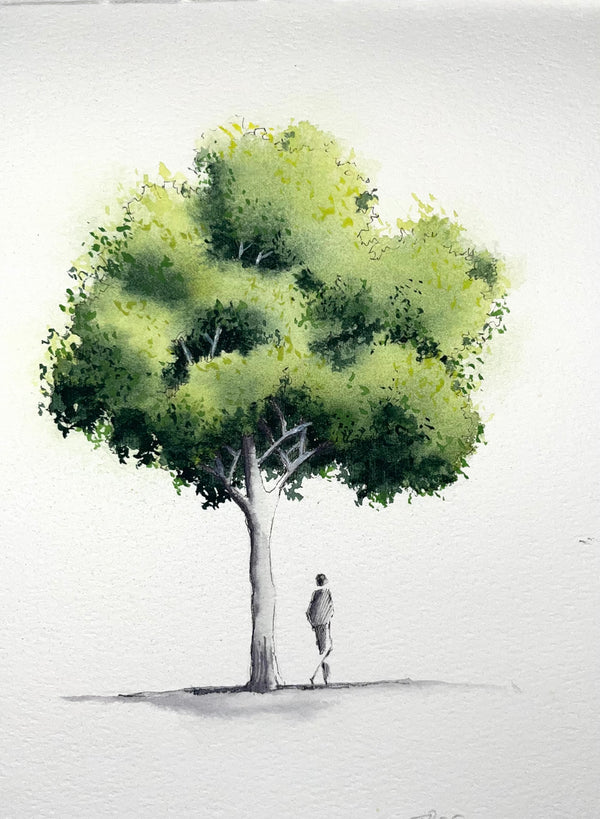 Drawing a Summer Tree in the distance - Duration: 1hr